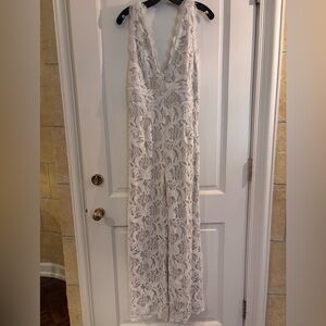 Elegant Lace Jumpsuit in Cream